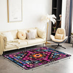 Bohemian Style 5x7 Area Rug Watercolor Living Room Rug | Victorian Decor Antique Rugs for Bedroom, Boho Floral Baroque Carpet Indoor Floor Mat
