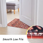 vivorug Round Rug 4ft Vintage Round Area Rug Non-Slip Indoor Carpet for Living Room Bedroom Entryway, Stain Resistant Home Decor Circle Rug, Cherry Red/Spice