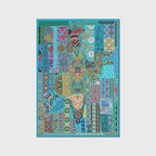 Vintage Boho Area Rugs Multicolor Ethnic Style Geometric Splicing Carpets Bedroom Living Room Kitchen Floor Mats Indoor Outdoor Non-Shedding Runner Rug Home Décor Carpet 5.2' X 7.5'