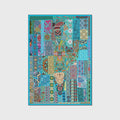 Vintage Boho Area Rugs Multicolor Ethnic Style Geometric Splicing Carpets Bedroom Living Room Kitchen Floor Mats Indoor Outdoor Non-Shedding Runner Rug Home Décor Carpet 3' X 6'
