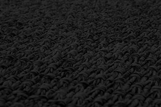 Easy Jute Rugs 5x7 Dark Gray Color Living Room Indoor Outdoor Area Rug for Farmhouse Patio and Kitchen Rug High Traffic Washable Easy to Clean Solid Boho Woven Design Outside Carpet (5 x 7)
