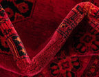 Unique Loom Tekke Collection Over-Dyed Saturated Traditional Torkaman Area Rug (5' 0 x 8' 0 Rectangular, Red/Black)