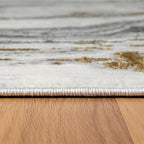 LUXE WEAVERS Marble Effect Abstract Gray 8x10 Area Rug