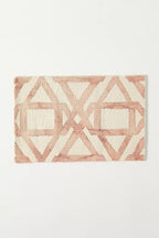 Hand-Tufted Wool Marengo Rug in Pink – Elegant Geometric Wool Carpet for Living Room & Bedroom – Soft Feel – 5.6 x 7.6