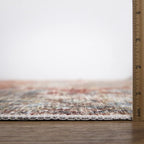 Bloom Rugs Washable Non-Slip 2x3 Rug - Orange/Olive Beige Traditional Oriental Area Rug for Living Room, Bedroom, Dining Room, and Kitchen - Exact Size: 2' x 3'