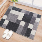 Rugshop Modern Boxes Design Non-Slip (Non-Skid) Area Rug 20" X 30" Gray
