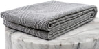 LUXE WEAVERS Modern Farmhouse Gray 8x10 Washable Area Rug, Anti-Slip Diamond Pattern Carpet