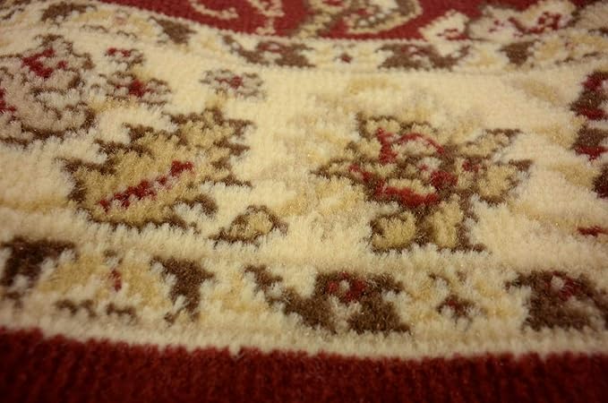 Unique Loom Sialk Hill Collection Area Rug - Washington (2' 7" x 10' Runner Burgundy/Cream)