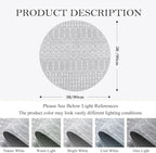 Lahome Moroccan Round Washable Rug 3Ft Small Circle Soft Non-Slip Grey Bathroom Rug, Stain Resistant Low Pile Entryway, Modern Geometric Print Indoor for Kitchen Sofa Doorway