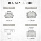 10x14 Area Rugs for Living Room: Washable Large Vintage Floral Rug Low Pile Non-Slip Boho Carpet for Bedroom Dining Home Office (Grey, 10'x14')