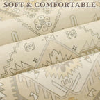 SERISSA Boho Rugs for Entryway, 2x3 Beige Entryway Rug Non-Slip Washable Small Area Rug, Ultra Soft Oriental Vintage Low-Pile Indoor Door Mat Floor Carpet for Entrance Bedroom Kitchen Bathroom