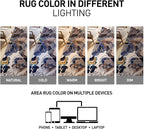 Rugshop Cream Bright Flowers Non Slip Non-Shedding Runner Rug for Hallway, Entryway and Kitchen, 2'7" x 10'