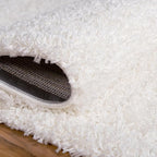 Unique Loom Solid Shag Collection Area Rug (10' x 13' 11" Rectangle, Snow White)