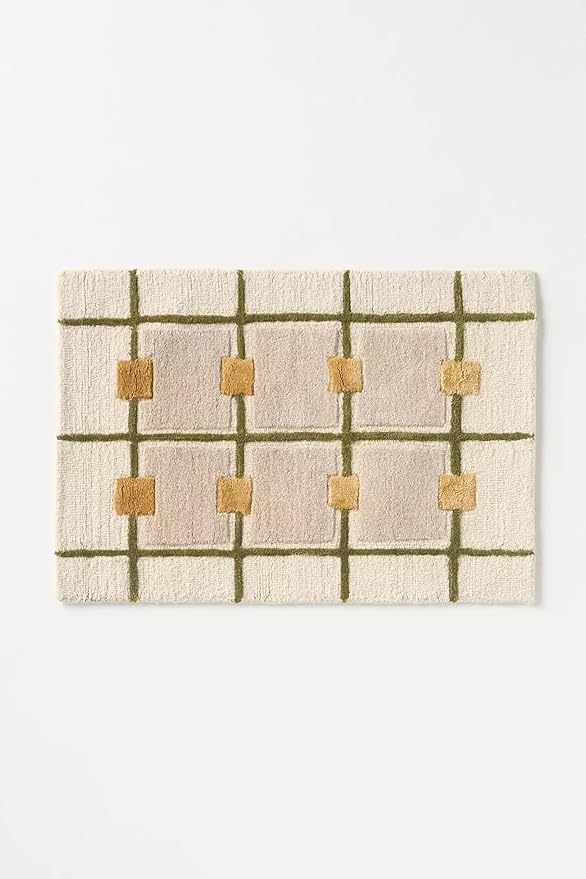 Greer Hand-Tufted Wool Rug - Elegant Taupe and Olive Geometric Pattern for Sophisticated Home Decor (2.5x12 Ft)