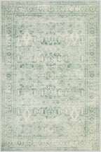 Lahome Vintage 6x9 Washable Green Rugs for Living Room Bedroom, Soft Dining Room Rugs for Under Table, Non Slip Indoor Throw Carpet for Entryway Kitchen Office (6x9ft,Light Green)