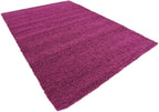 Unique Loom Solid Shag Collection Area Rug (7' 1" x 10' Rectangle, Eggplant Purple)
