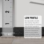 Ottomanson Commercial Scrape Rib Entry Mat – Heavy Duty Ribbed Floor Mat for High Traffic – Non Slip Rubber Back, Waterproof – Indoor Outdoor Use for Offices, Schools, Lobbies, 2' x 30', Black