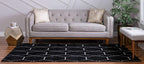 Unique Loom Trellis Frieze Collection Area Rug - Geometric (3' 3" x 5' 3", Black/ Ivory)