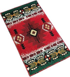 YHSF South West Native American Area Rug C318 - Easy Clean, Thick, Soft, Durable Native Tribal American Indian Inspired Rug for Bedroom/Living Room and More - Red, 2 Feet x 3 Feet 4 Inches