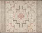 Revival Rugs Funk 8'x10' Zero-Shedding Area Rug for Living Room Bedroom - Oeko-TEX Certified, Low Pile, Spot Clean, Beige, Cream