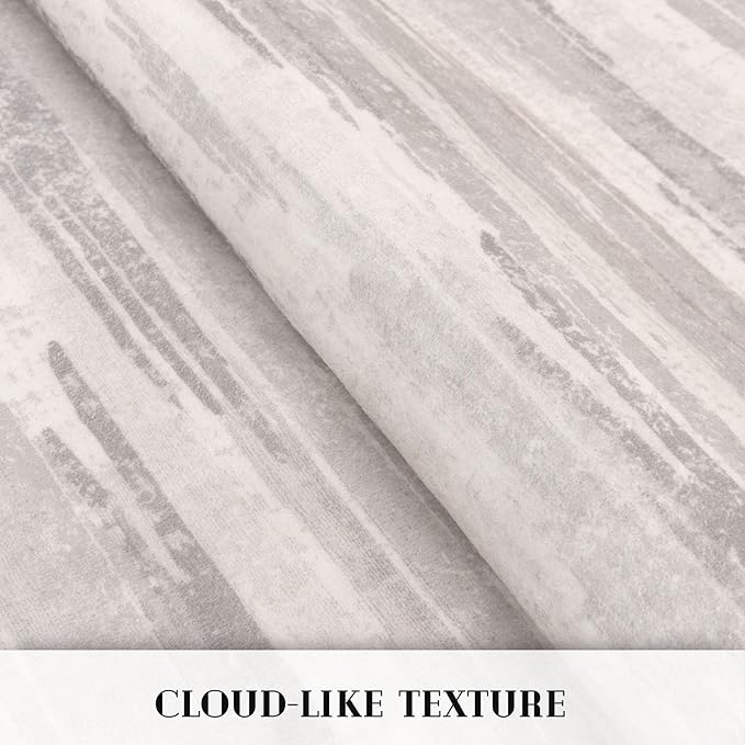 Modern Abstract Runner Rug 2x6, Neutral Light Beige and Grey Washable Kitchen Runner Non-Slip Soft Hallway Rug Runner Thin Print Faux Wool Carpet for Entryway Bedroom Laundry Room Indoor
