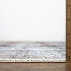 Bloom Rugs Washable Non-Slip 8' x 10' Rug - Gray/Coral Pink Traditional Area Rug for Living Room, Bedroom, Dining Room, and Kitchen - Exact Size: 8' x 10'