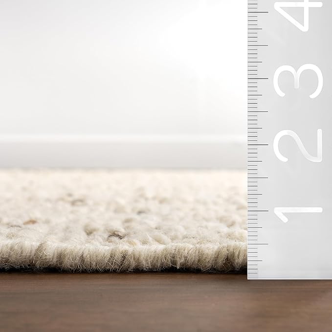 Rugs USA Juju Ivory/Grey, 5' x 8', Handmade, Diamond Trellis, Wool, Soft and Cozy, High Traffic, Stain Resistant, Easy Clean, Durable Area Rug for Bedroom, Living Room, Dining, Foyer, Entryway