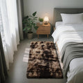 Soft Runner Rugs for Bedroom, Mottling Brown 2x6 Area Rugs Fluffy Rug Shaggy Area Rug Carpet, Bedside Rug for Living Room Bedroom Kids Room Home Decor