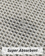 Upgraded Waffle Bath Mat, Super Absorbent Non Slip Bath Mats for Bathroom Floor, Machine Washable Bathroom Rugs with Tassels, Rubber Backed Bathroom Mats, Ultra Soft, 18" x 30",LightGrey & Cream
