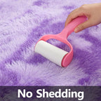 Large Shag Area Rugs 6 x 9, Tie-Dyed Plush Fuzzy Rugs for Living Room, Ultra Soft Fluffy Furry Rug for Bedroom, Indoor Carpet Nursery Rugs for Kids Room Home Decor, Purple