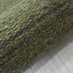 Rugsotic Carpets Hand Woven Flat Weave Kilim Wool ECO-Friendly Area Rugs - 5'x8', Rectangle Shape, Olive Color, Solid Plain Design, Low Pile Handmade Area Rugs for Living Room, Bed Room (D00111)