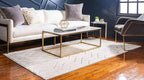 Marilyn Monroe Glam Collection Area Rug - Trellis (7' 10' x 10' Rectangle, White Silver/ Silver)