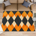 4x5 Geometric Indoor Outdoor Rug - Diamond Shape Pattern Bedside Rug, Modern Minimalism Washable Entry Way Rugs Kids Carpet for Inside House Playroom Living Room End Table Nursery