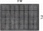 Rugshop Bohemian Stripe Lines Washable Non Slip Area Rug 2' x 3' Black