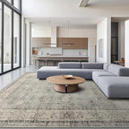 Area Rug Non Slip Machine Washable Ultra Soft Living Room/Bedroom/Kitchen/Outdoor/Classroom Gray, 8'×10'