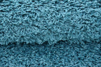Unique Loom Solid Shag Collection Area Rug (4' 1" x 6' 1" Rectangle, Deep Aqua Blue)