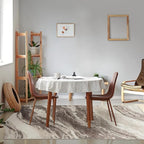 LUXE WEAVERS Lagos Collection 7983 Brown 8x10 Art Deco Geometric Area Rug
