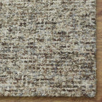 Hand Tufted Wool ECO-Friendly Area Rugs - 4'x6', Rectangle Shape, Dark Brown & Beige, Solid Plain Design, High Pile Handmade Area Rugs for Living Room, Bed Room (KWC111)