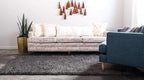 Unique Loom Solid Shag Collection Area Rug (7' 1" x 10' Rectangle, Graphite Gray)