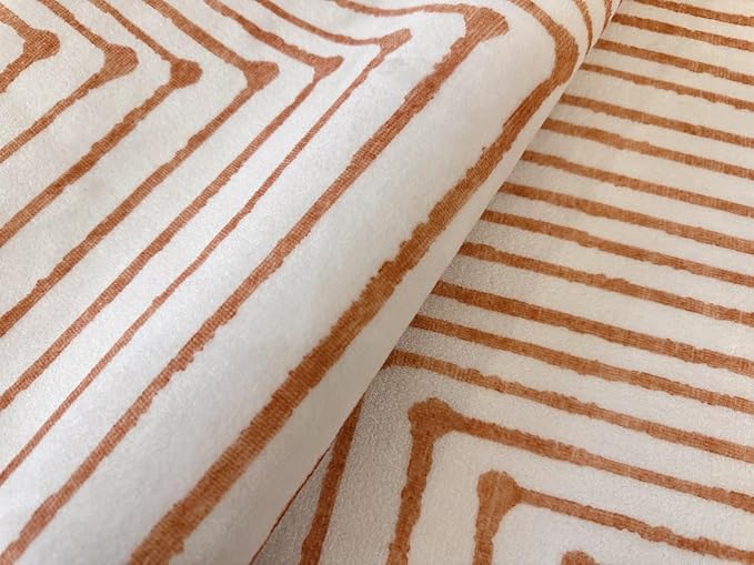GLN Rugs Contemporary Collection - Machine Washable Area Rug, Contemporary Washable, Non Slip, Low Pile Chenille Rug, Living Room, Bedroom, Kitchen Rug (6' x 9' Orange Beige)