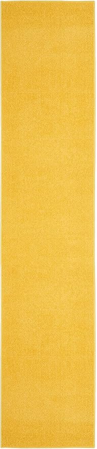 Nourison Home Nourison Essentials Yellow 2'2" x 16' Area Rug - Easy Clean, Non Shedding, Bed Room, Living Room, Dining Room, Kitchen (16' Runner)