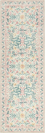 Lahome Boho Hallway Runner Rug 2x6,Floral Kitchen Runner Rugs Non Skid Washable,Super Soft Indoor Throw Carpet for Girls Bedroom Bedside Bathroom Laundry Room, Pink/Multi