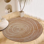 Tree Stump Growth Rings Washable Round Rugs Wood Color Texture Circle Rugs for Living Room Entryway Round Area Rug Soft Non Slip Nursery Carpet for Bedroom Dining Coffee Table 3ft