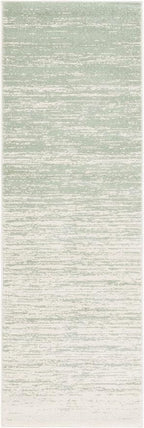 SAFAVIEH Adirondack Collection Runner Rug - 2'6" x 14' Runner, Sage & Ivory, Modern Ombre Design, Non Shedding & Easy to Clean, Ideal for Hallway, Foyer, Kitchen, Entryway, Bedroom (ADR113X)