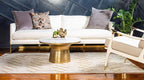 Unique Loom Marilyn Monroe Glam Collection Area Rug - Trellis (5' 3' x 8' Rectangle, White Gold/ Gold)