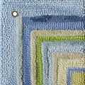 Company C Concentric Squares Area Rug Wool 1' x 1' Sample, Sky