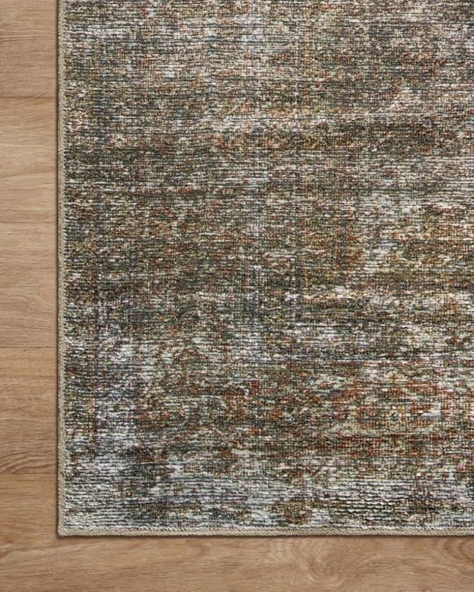 Loloi Amber Lewis Billie Collection, Tobacco & Rust 5'-0" x 7'-6" Area Rug – Antique & Distressed Accent Rugs for Living Room, Bedroom, Entryway & Hallway, No Shed High Traffic Area Home Decor Rug