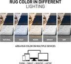 Rugshop Modern Geometric Boxes Navy Area Rug, Carpet with Jute Backing for Hallway, Entryway, or Laundry Room, 2' x 7'2"