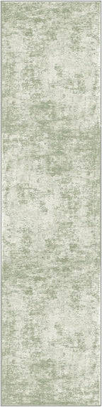 Modern Abstract Hallway Runner Rug, Sage Green Grey 2x8 Runner Rug, Washable Kitchen Runner Non-Slip Soft Thin Print Faux Wool Carpet for Entryway Bedroom Laundry Room Indoor