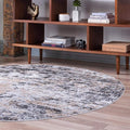 Rugs.com Leipzig Collection Round Rug – 3 Ft Round Beige Low-Pile Rug Perfect for Kitchens, Dining Rooms